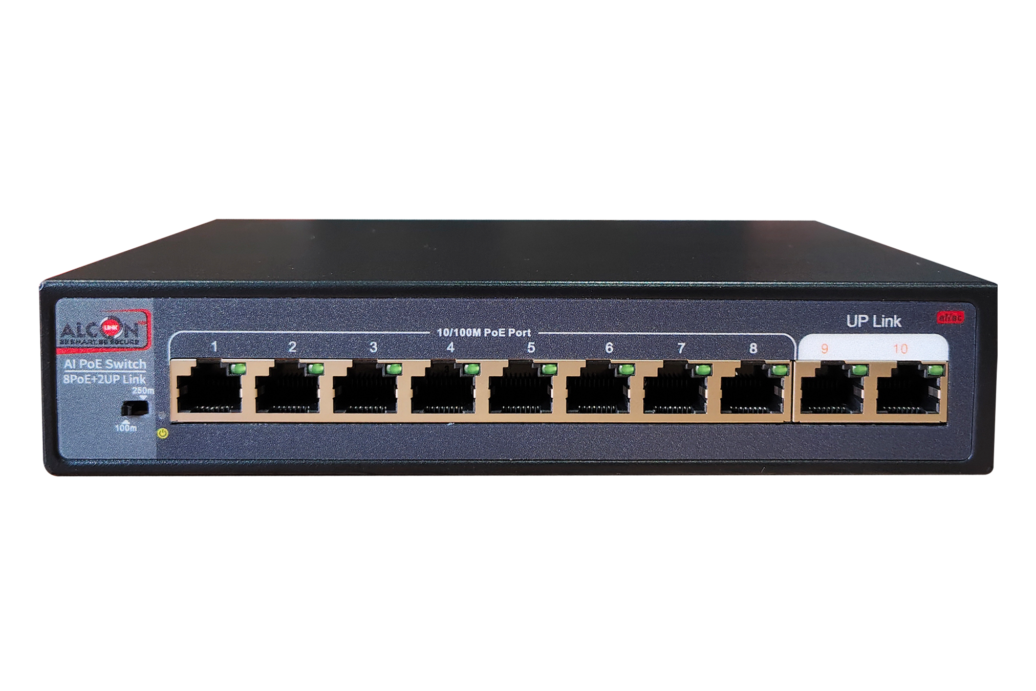 8*POE + 2*Up-link Port 100Mbps 250M POE Switch(125W)