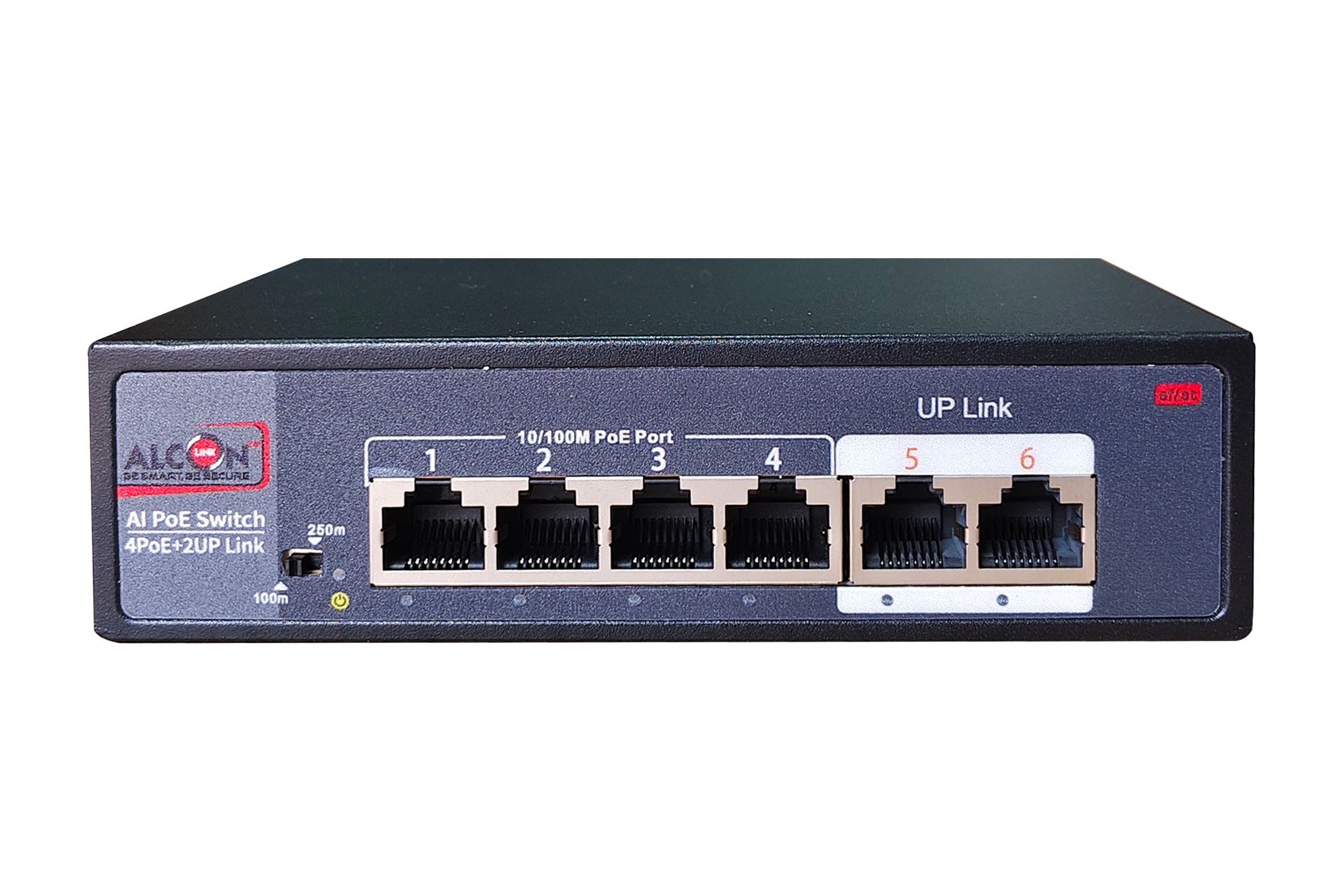 4Port POE+ 2* Port Fast Ethernet 250m Long Distance Desktop Switch